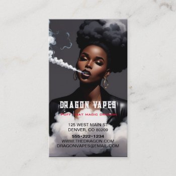 Vapor Vape Plume Of Smoke Black & White Business Business Card by HydrangeaBlue at Zazzle