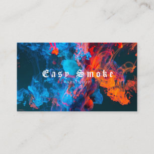 Vapor Vape Plume of Smoke Black & White Business Card