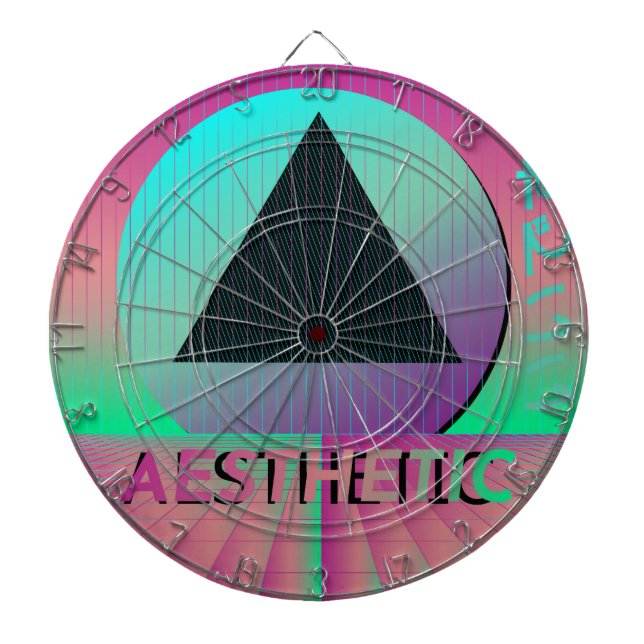 vaporwave aesthetic dart board (Front)