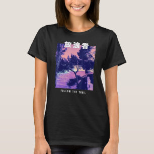 Vaporwave Aesthetic Glitch 80s Retro Beach T-Shirt
