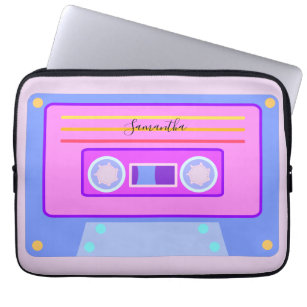 Vaporwave Aesthetic Light Purple 90s Mixtape Laptop Sleeve