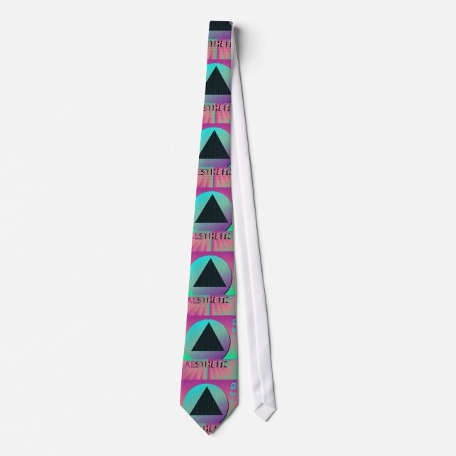 vaporwave aesthetic neck tie (Front)