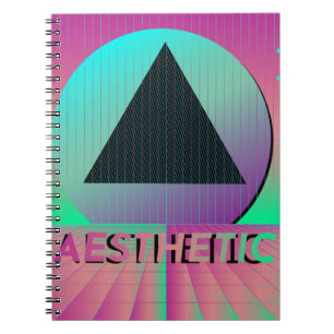 vaporwave aesthetic notebook