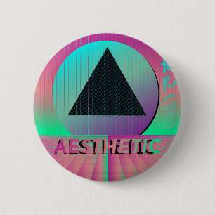 vaporwave aesthetic pinback button