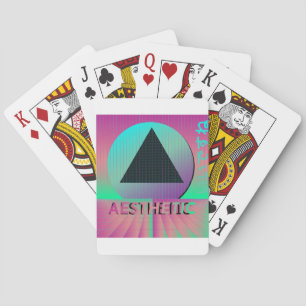 vaporwave aesthetic poker cards