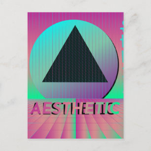 vaporwave aesthetic postcard