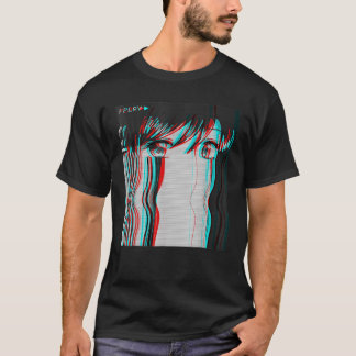 Vaporwave Aesthetic Sad Anime Girl Retro Eboy Egir T-Shirt