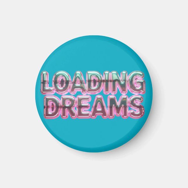 Vaporwave Aesthetics with Glitch Effect and Neon  Magnet (Front)