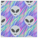 vaporwave alien emoji fabric