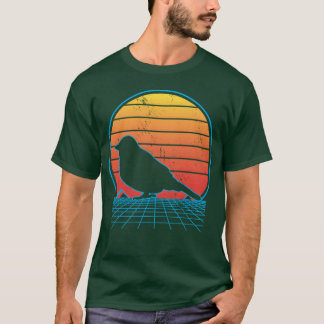 Vaporwave Bird Lover Birdwatching Bird Whisperer r T-Shirt