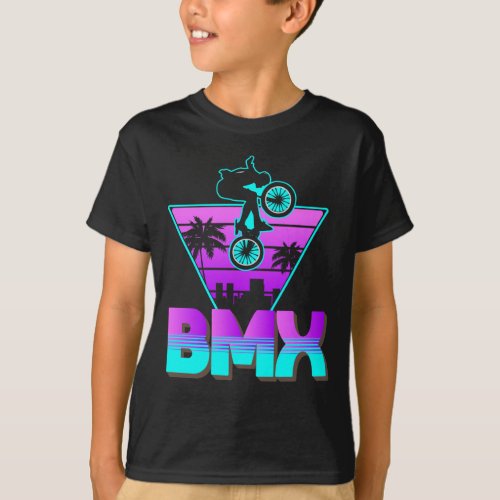 Vaporwave BMX Bike Boys Bicycle T_Shirt