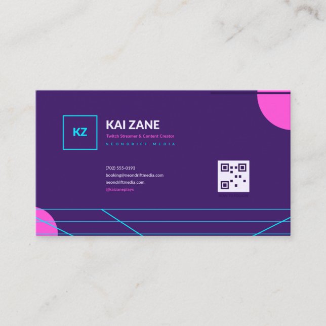 Vaporwave Business Card (Front)