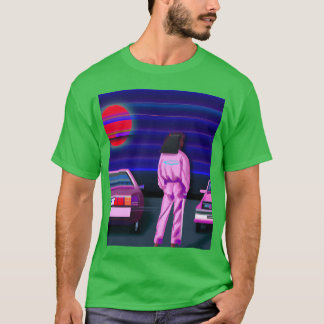 Vaporwave Car Synthwave Girl friends friend boy T-Shirt