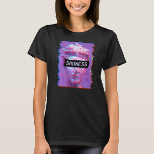 Vaporwave David Statue Aesthetic Art Sadness Miche T-Shirt