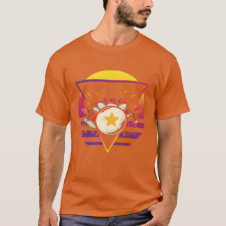 Vaporwave Drummer Aesthetic Retro Vintage Rock R r T-Shirt