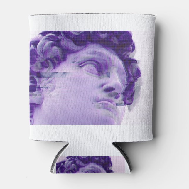 Vaporwave greek glitch statue can cooler (Front)