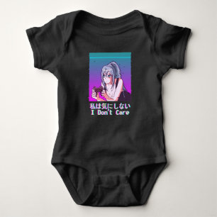 Vaporwave Japan Fashion Sad Gaming Anime Girl Baby Bodysuit