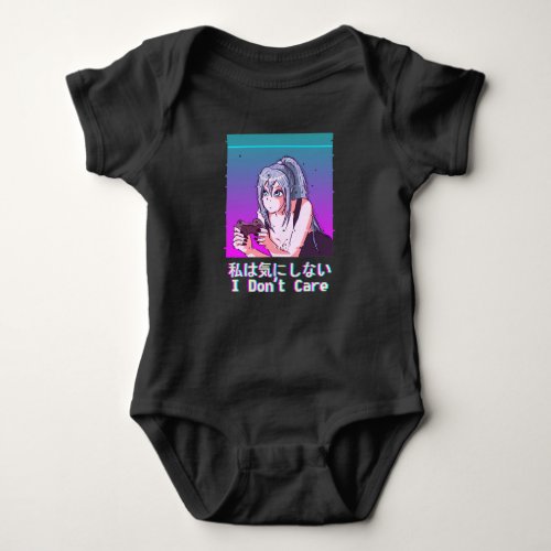 Vaporwave Japan Fashion Sad Gaming Anime Girl Baby Bodysuit