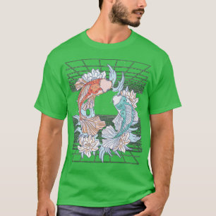 Vaporwave Koi Fish Japan Sakura Carp Breeder T-Shirt