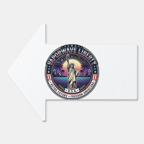 Vaporwave Liberty Patriotic Patriotic Vaporwave Re Sign