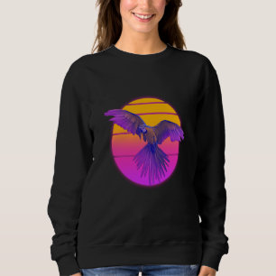 Vaporwave Macaw Parrot Tropical Bird Birdwatching Sweatshirt