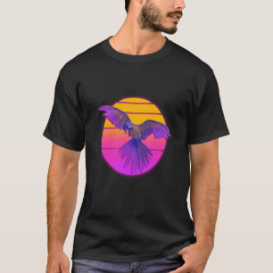 Vaporwave Macaw Parrot Tropical Bird Birdwatching T-Shirt