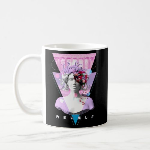 Vaporwave Medusa Statue Aesthetic Japanese Otaku Coffee Mug