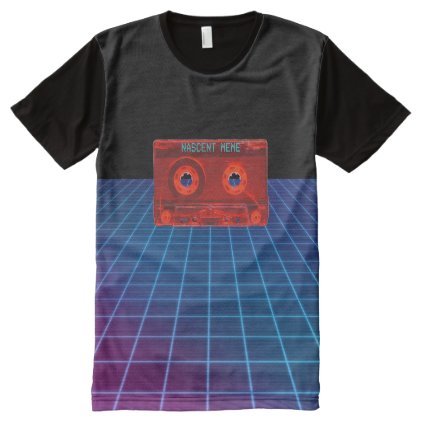 Vaporwave Nascent Meme Cassette All-Over-Print Shirt