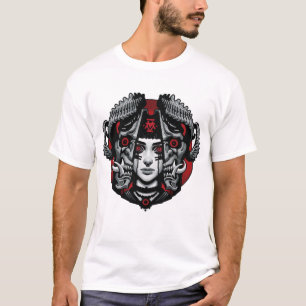 Vaporwave Neon Greek Girl T-Shirt