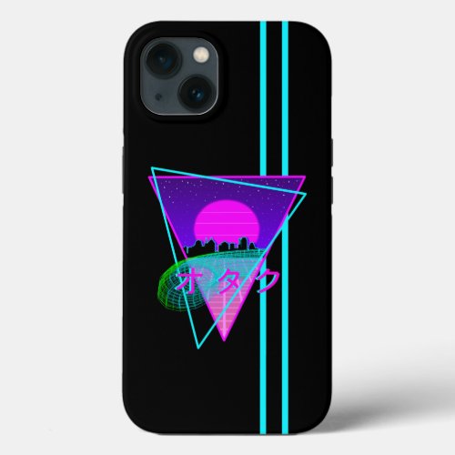 Vaporwave Pink Blue Black iPhone  iPad case