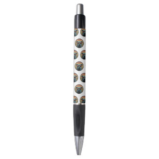 Vaporwave Pitbull Circle Pen