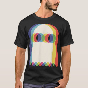 Vaporwave Psychedelic Ghost Halloween Techno Edm T-Shirt