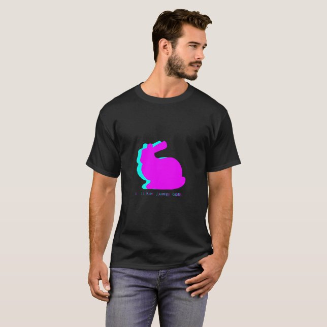 Vaporwave Rabbit T-Shirt (Front Full)