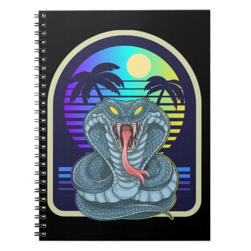 Vaporwave Reptile Hawaii Esthetic Snake Notebook