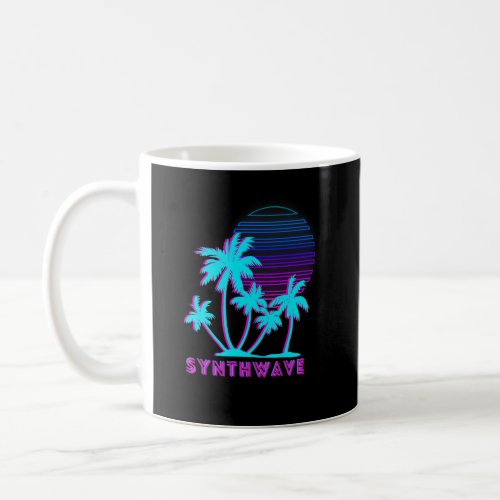 Vaporwave  Retro 1980s 1990s Otaku Synthwave Palm  Coffee Mug