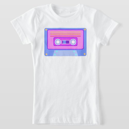 Vaporwave Retro Pink 90s 2000s Y2k Cassette Tape T_Shirt
