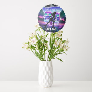 Vaporwave Roller Skate Birthday Party Balloon