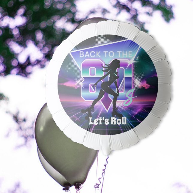 Vaporwave Roller Skate Birthday Party  Balloon (Creator Uploaded)