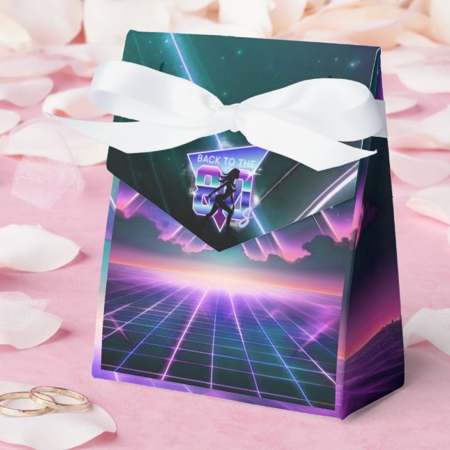 Vaporwave Roller Skate Birthday Party  Favor Boxes (Wedding)