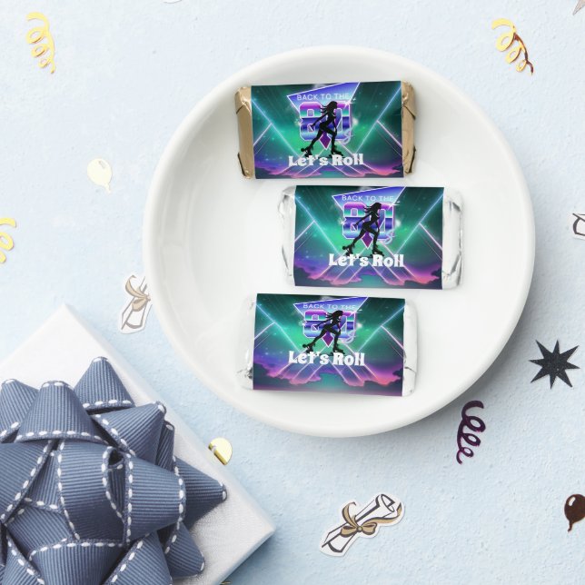 Vaporwave Roller Skate Birthday Party  Hershey's Miniatures (Party)
