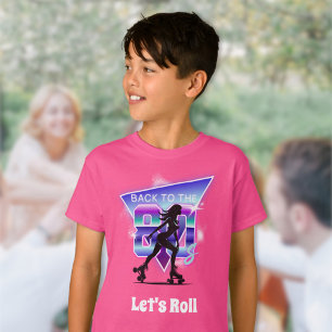 Vaporwave Roller Skate Birthday Party T-Shirt