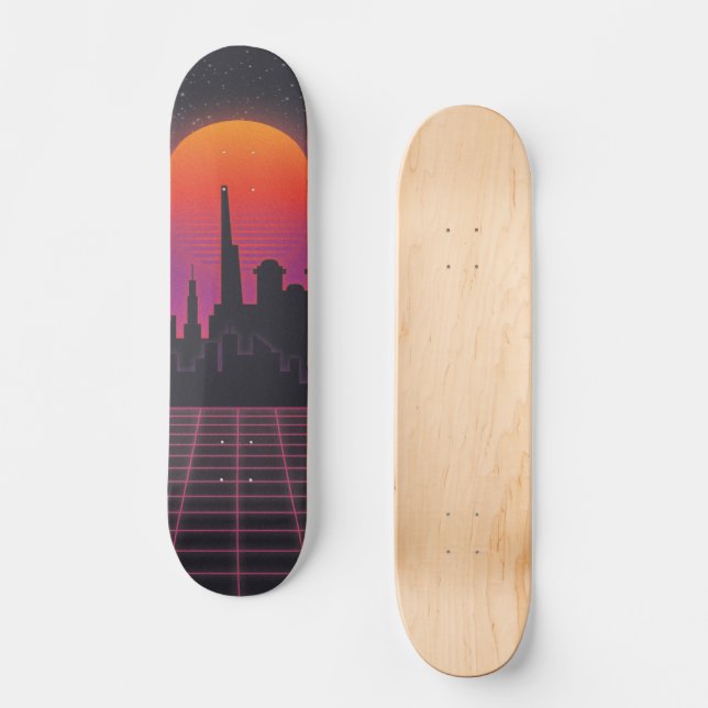 Vaporwave Skateboard (Front)