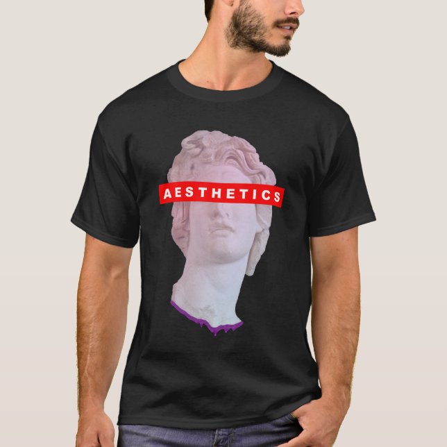 Vaporwave Statue v2 T-Shirt (Front)
