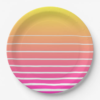 Vaporwave Sun Paper Plates