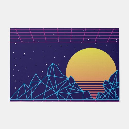 Vaporwave Sunset Doormat
