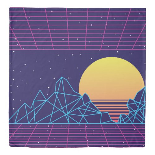 Vaporwave Sunset Duvet Cover