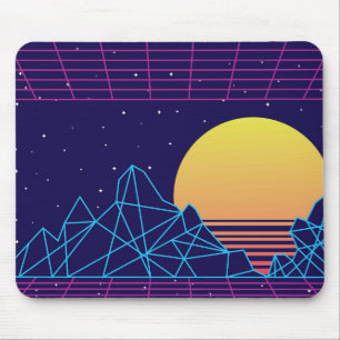 Vaporwave Sunset Mouse Pad