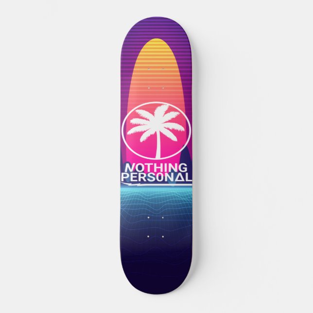 Vaporwave Sunset Skateboards (Front)