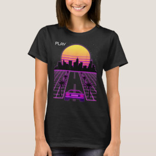 Vaporwave Sunset Synthwave Cyberpunk Outrun 80s Me T-Shirt