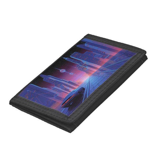 Vaporwave Sunset Tri-fold Wallet (Bottom)